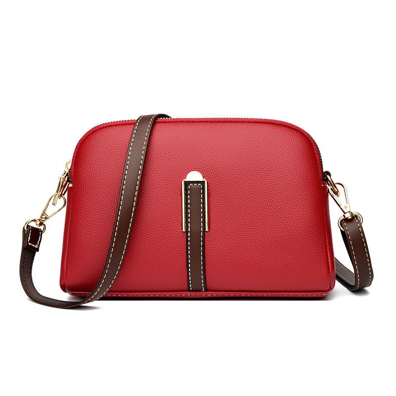 Mango Event 100% Echt Lederen Schoudertas Dames Handtas Designer Koeienhuid Flap Tas Luxe Dames Messenger Bags Crossbody Tassen Voor Vrouwen rood