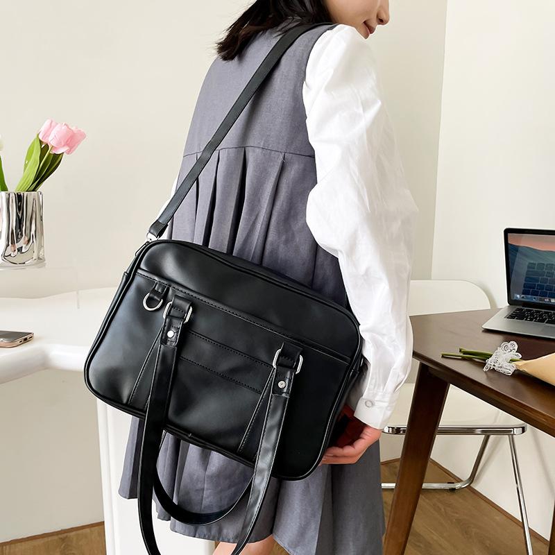 Mango Event Japanse Preppy Stijl Schoudertas Vrouwen PU Leer JK Uniform Tas Meisjes Handtassen Pure Kleur Crossbody Tassen Itabag Tote Bolso