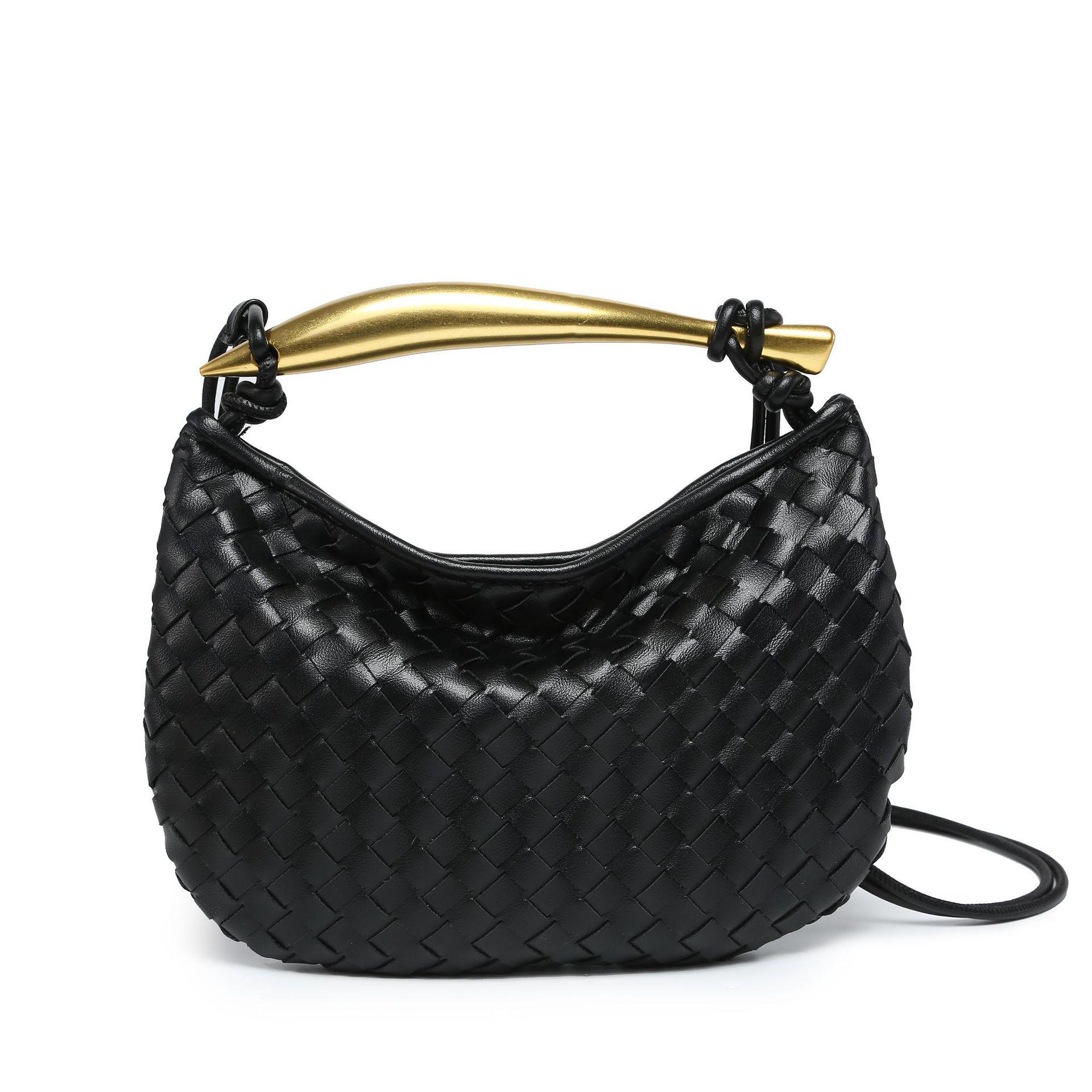 StrideBox Stylish Woven Sardine Dumpling Handbag - Hot-Selling Shoulder and Messenger Bag 28*2*18 cm