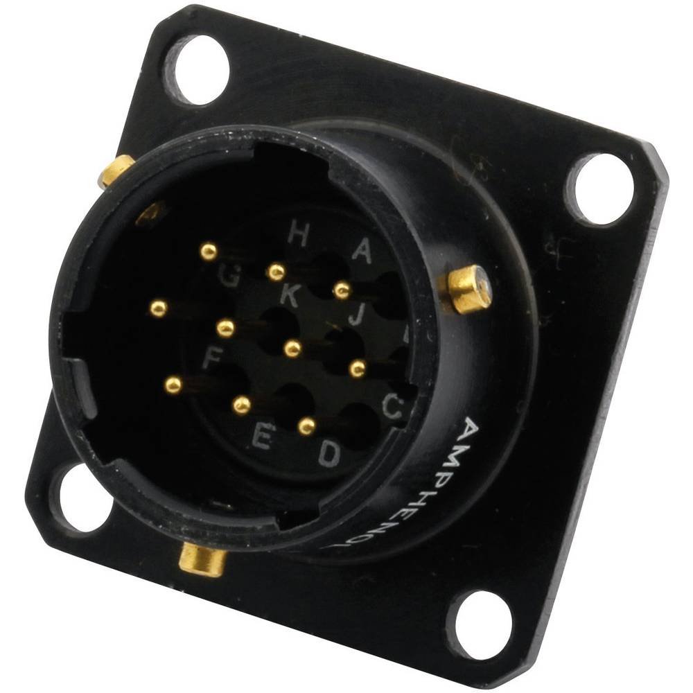 Amphenol 62IN 12E 12 10P 624 Ronde connector Stekker, inbouw Totaal aantal polen: 10 Serie (ronde connectoren): 62IN 1 stuk(s)