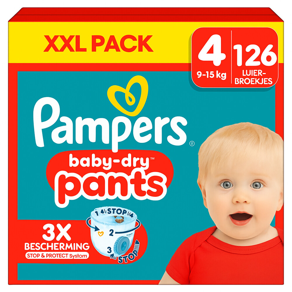 Pampers Baby Dry Luierbroekjes Maat 4 (9-15 kg) 126 stuks