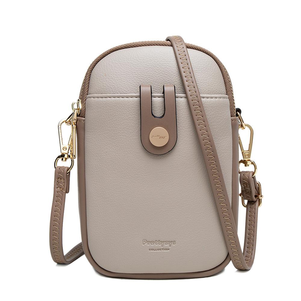 WTEMPO Modieuze Dames Mini Tas met Grote Capaciteit, Studentenmeisjes Tas, Crossbody Tas, Mobiele Telefoontas abrikoos
