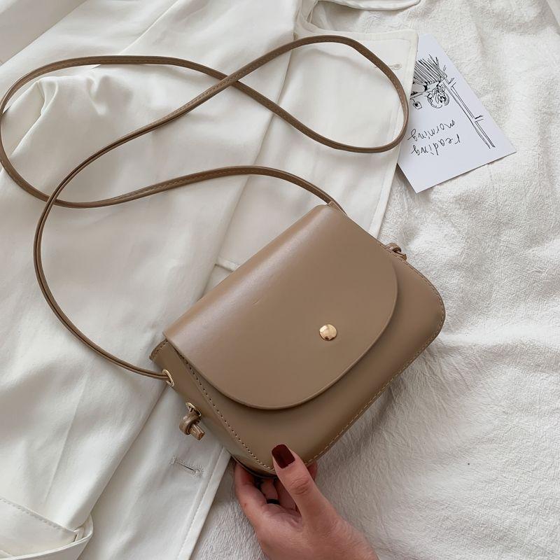 WTEMPO Veelzijdige Dames Kleine Vierkante Tas, Modieus en Eenvoudig, Enkele Schouder Crossbody Mini kaki