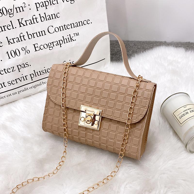 Wucifang Bags Tas Dames Ketting Messenger Tas Eenvoudig en Modieus Draagbaar Klein Vierkant Tasje
