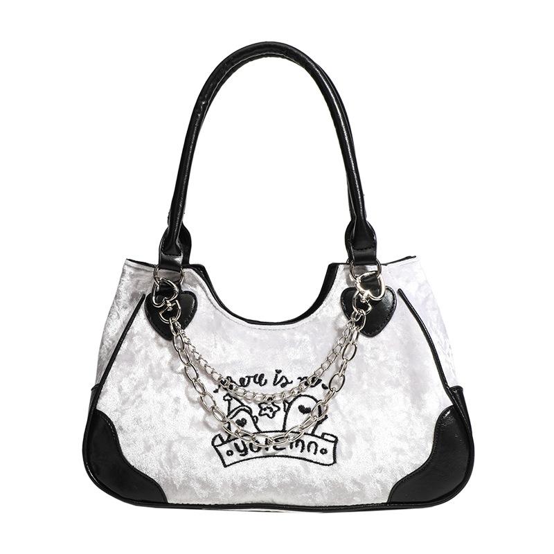 Wucifang Bags Tas Zoet Cool Meisje Okseltas Kleine Mode Handtas Enkelschouder Crossbody Tas Vrouw