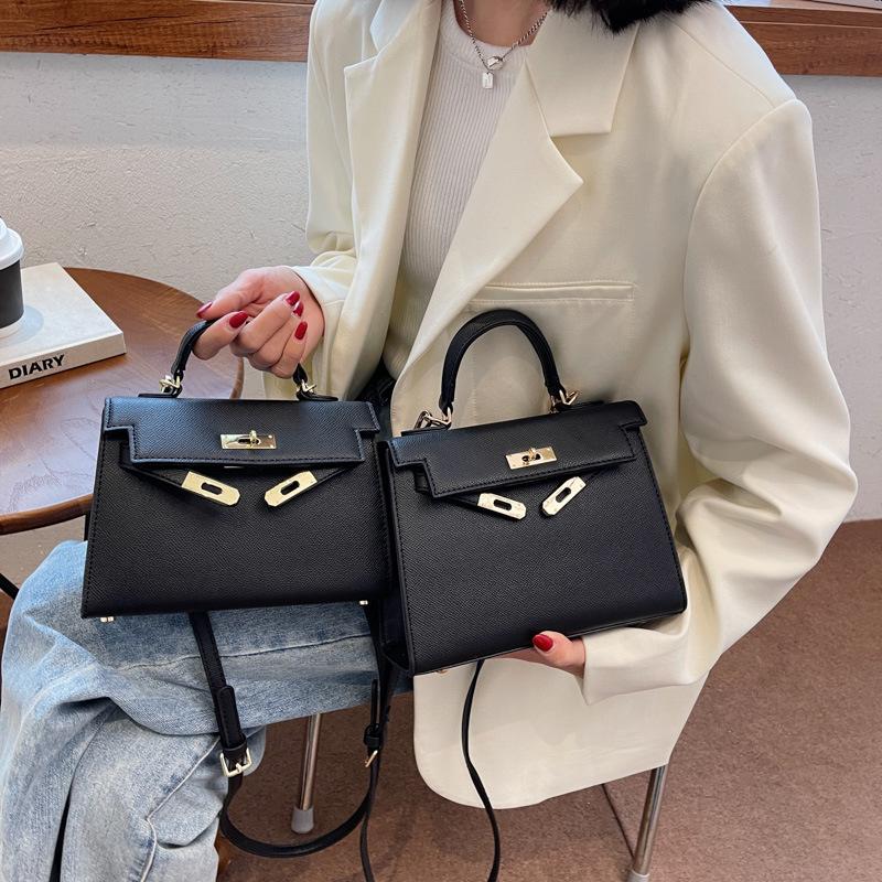 Wucifang Bags Nieuwe Handtas Dames Veelzijdige Schoudertas Messenger Bag Kleine Vierkante Tas Small zwart