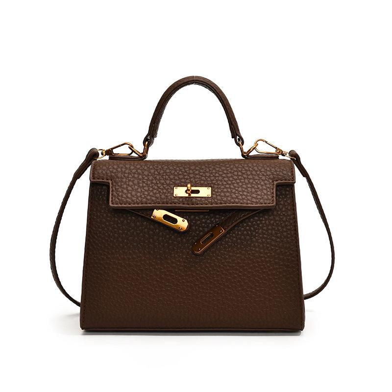 Wucifang Bags Draagbare Veelzijdige Crossbody Tas Dames Nieuwe Mode Commuter Schoudertas large koffie