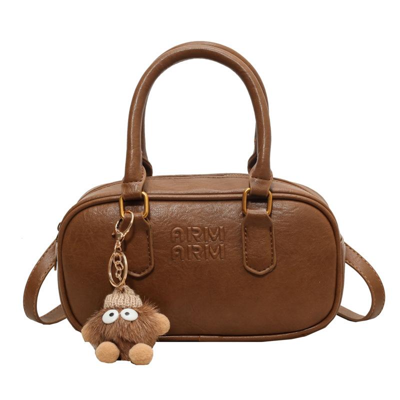 Wucifang Bags Handtas Dames Nieuwe Effen Kleur Kleine Vierkante Tas Veelzijdige Schouder Messenger Tas bruin