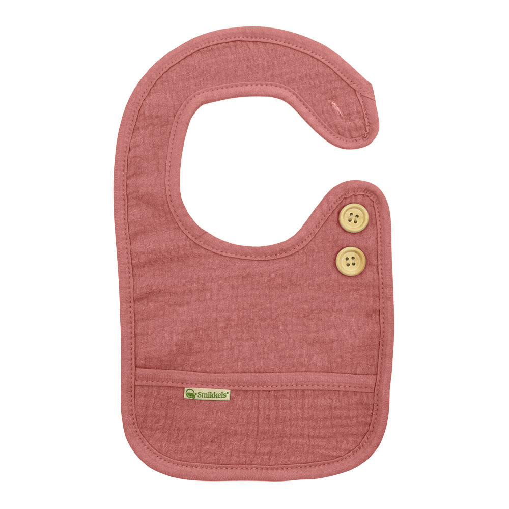 Smikkels Slabbetje van biologisch katoen Roze S - 6 tot 12 maanden