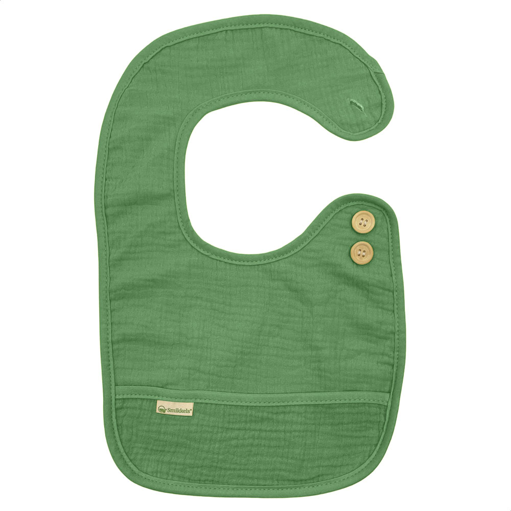 Smikkels Slabbetje van biologisch katoen Groen S - 6 tot 12 maanden