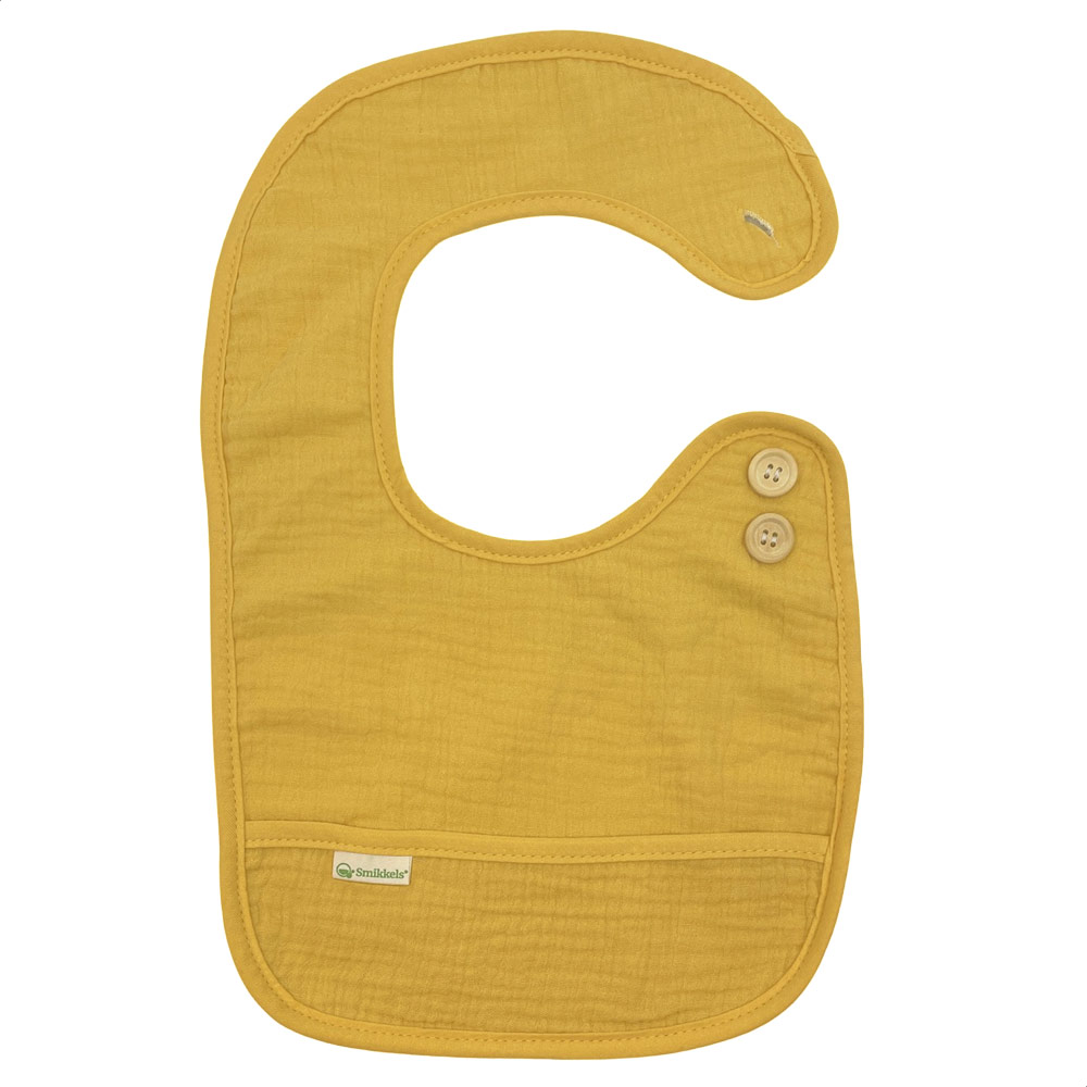 Smikkels Slabbetje van biologisch katoen Geel S - 6 tot 12 maanden