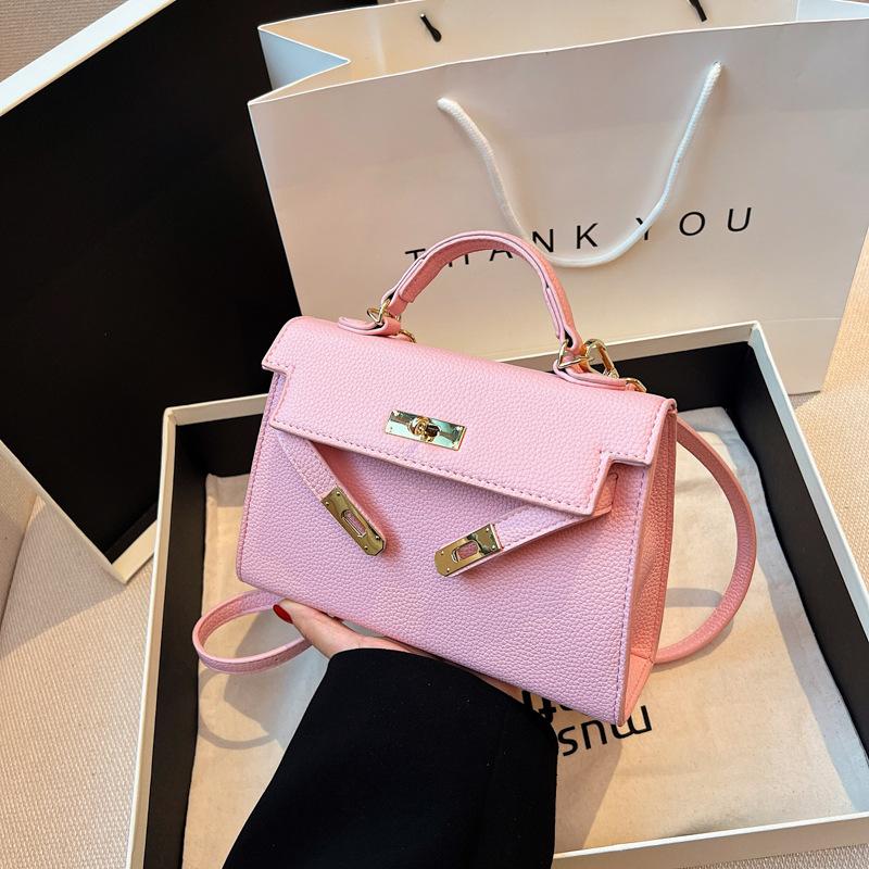 Wucifang Bags Tas Dameshandtas Eén Schouder Kleine Vierkante Tas Casual Messenger Bag roze