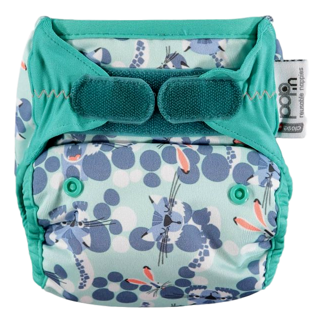 Close Pop-In SIO bamboe klittenband luier - Sneeuwluipaard