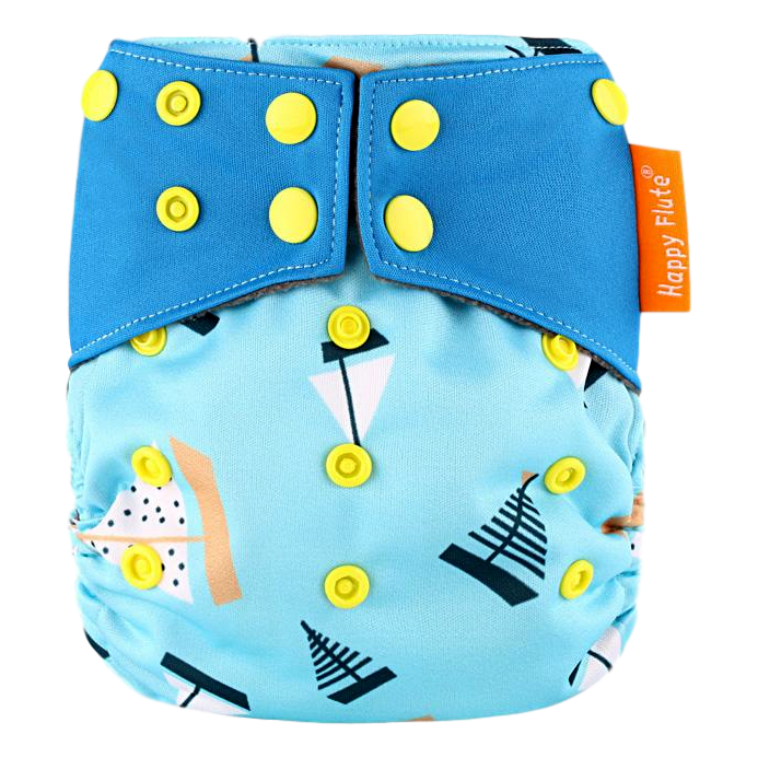 Happy Flute All-In-One charcoal luier - Boten