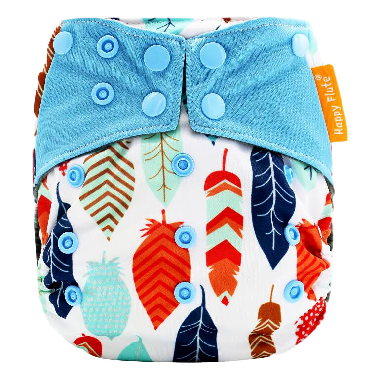 Happy Flute All-In-One charcoal luier - Veren