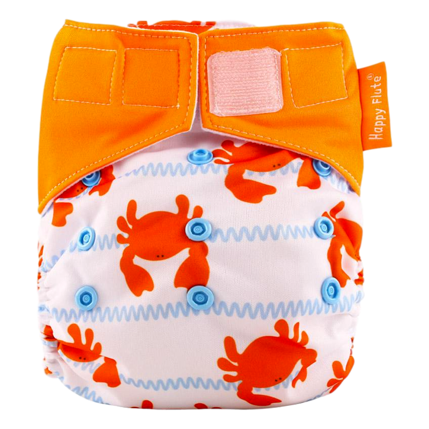 Happy Flute All-In-One klittenband luier - Krab