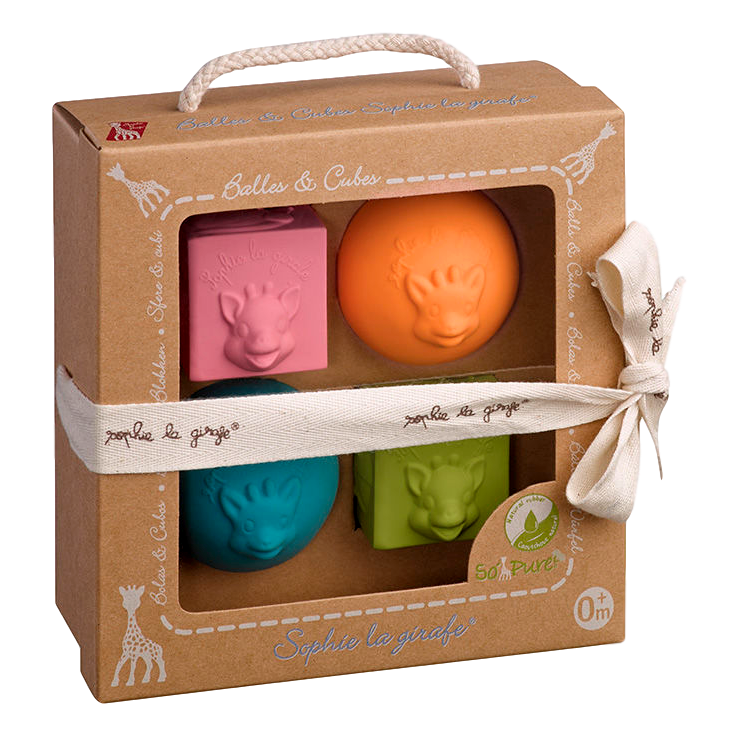 Sophie de Giraf So'Pure set met 2 ballen en 2 blokken