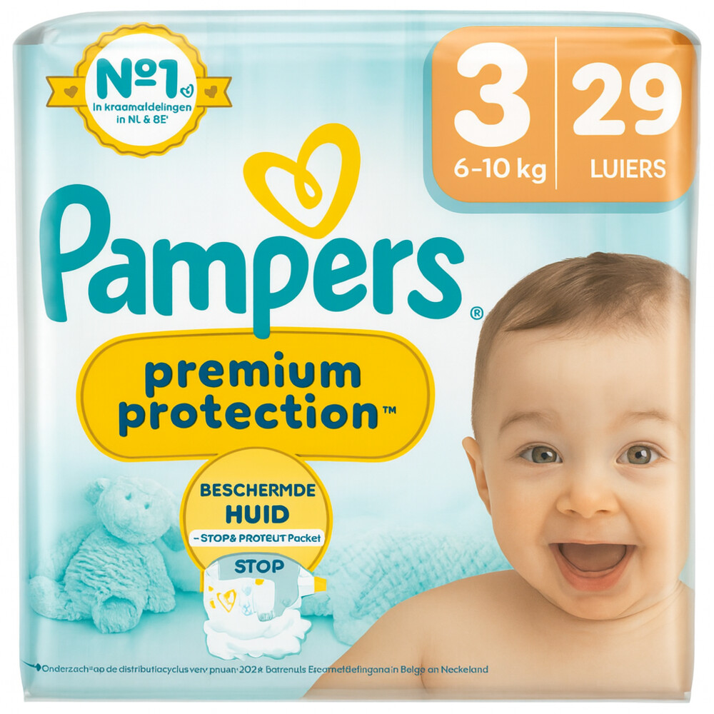 Pampers 4x  Premium Protection Luiers Maat 3 (6-10 kg) 29 stuks