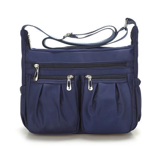 Yogodlns Casual Nylon Tas Messenger Schoudertassen Waterdichte meerlaagse tas Dames Moeder Casual tas Handtassen 26*9*20cm blauw