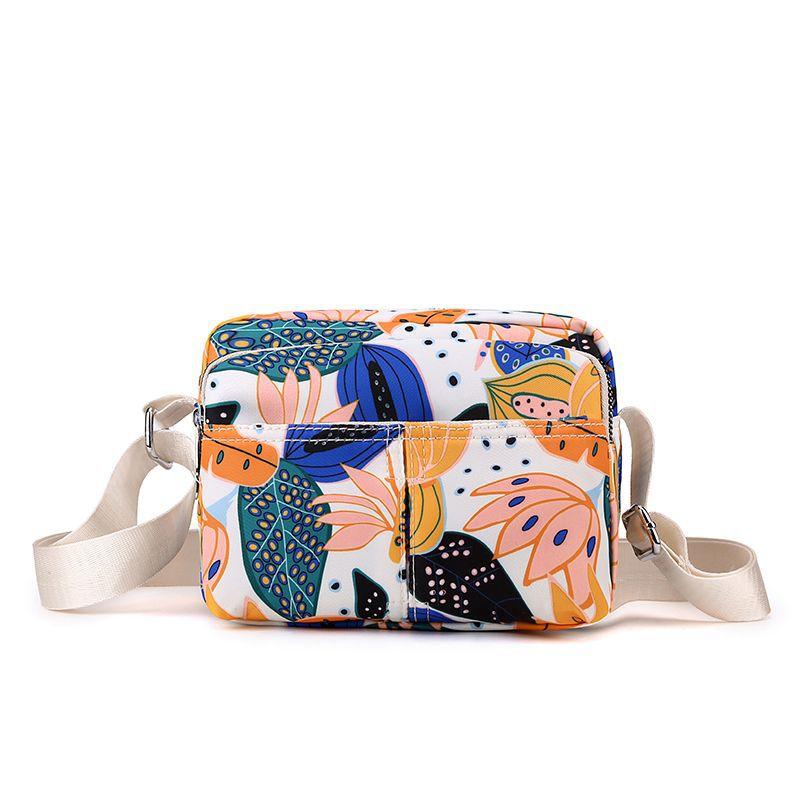 Angel Ting Damesmode Bedrukte Kleine Vierkante Tas Trendy Veelzijdig Crossbody Outdoor Reizen Schoudertas One size