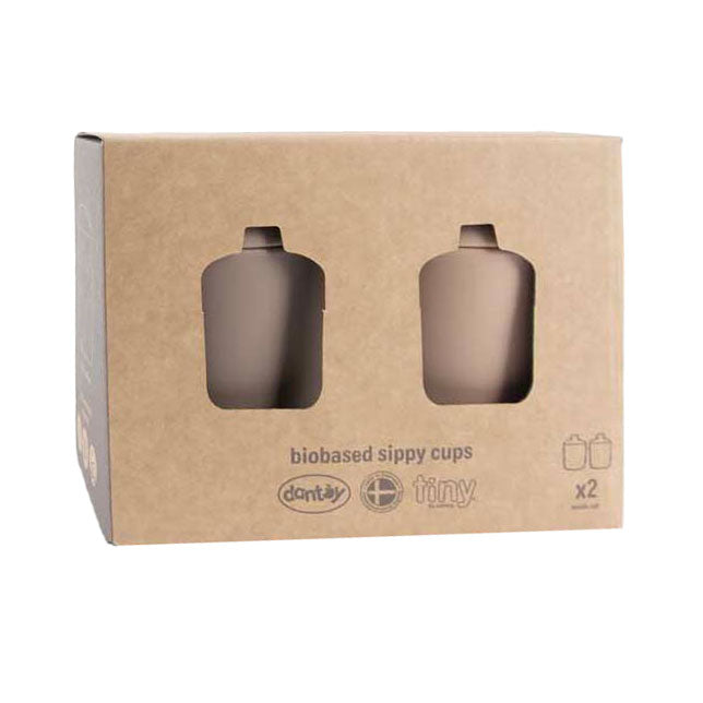 Dantoy anti-knoei drinkbekers beige/mokka, 2dlg.