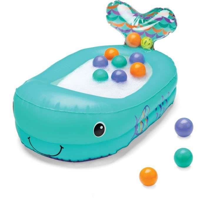 INFANTINO Whale opblaasbaar badbad - geïntegreerde speelballen en thermisch - 76 x 45 cm