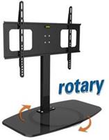 tafelstandaard voor schermen tot 65 inch / draaibare voet / zwart