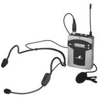 monacor Headset Sprach-Mikrofon Übertragungsart:Funk, Kabellos Metallgehäuse, Schalter