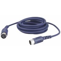FL52 5-pins DIN MIDI male-female kabel 6m 5-pins aangesloten
