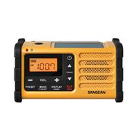 sangean Outdoorradio UKW, MW Akku-Ladefunktion, Taschenlampe, wiederaufladbar Schwarz, Gelb