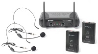 Skytec STWM712H 2-kanaals VHF Draadloos Microfoonsysteem met headsets
