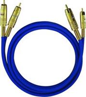 Cinch Audio Anschlusskabel [2x Cinch-Stecker - 2x Cinch-Stecker] 0.50m Blau vergoldete Stec