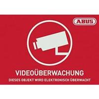 ABUS AU1421 Waarschuwingssticker Camerabewaking Taal: Duits (b x h) 74 mm x 52.5 mm