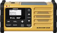 Sangean Survivor DAB Outdoorradio DAB+, UKW USB  Akku-Ladefunktion, Taschenlampe, wiederaufladbar Gelb