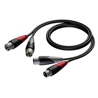 Procab CLA710 Classic 2x XLR (male) - 2x XLR (female) cable, 1.5 m
