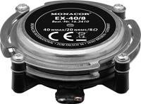 Monacor EX-40/8 Exciter-luidspreker 40 W 8 Ω Metaal, Zwart 1 stuk(s)
