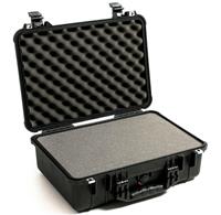 Peli case 1500, zwart, met foam