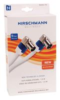 hirschmann FEKAB5 Coax kabel (M)-(F) Haaks 1,5m