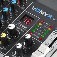 vonyx VMM-K602 6 kanaals muziekmixer met Bluetooth en effecten