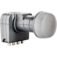 Fuba DEK 417 Quattro-LNB Teilnehmer-Anzahl: 4 Feedaufnahme: 40mm mit Switch Grau