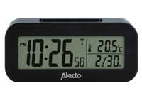 Wekker met thermometer en hygrometer Alecto AK-30 Zwart