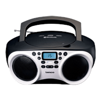 lenco SCD-501WH Draagbare Radio CD-Speler + Bluetooth Wit/Zwart