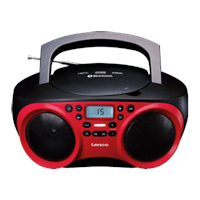 lenco SCD-501RD Draagbare Radio CD-Speler + Bluetooth Rood/Zwart