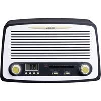 lenco SR-02 Retro FM Stereo Radio met Alarm klok