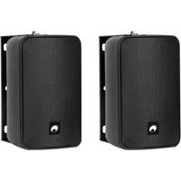 Omnitronic ODP-204T 4-inch 100V installation speaker set, black