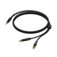Procab PRA711/3 Prime adapter cable, 1x mini jack - 2x RCA, 3 m