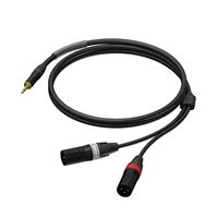Procab PRA712/1.5 Prime adapter cable, 1x mini jack - 2x XLR-M, 1.5 m