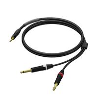 Procab PRA713/1.5 Prime adapter cable, 1x mini jack - 2x jack, 1.5 m