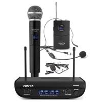 Vonyx WM82C 2-channel UHF wireless microphone system