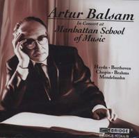 Artur Balsam in Concert at Manhattan School of Music